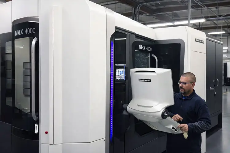 High-precision DMG MORI multi-axis CNC machining center at BMW Precision Machining.